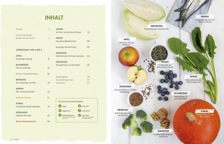 Produktbild Die Ernährungs-Docs - Supergesund mit Superfoods (Deutsch, Jörn Klasen, 2019)
