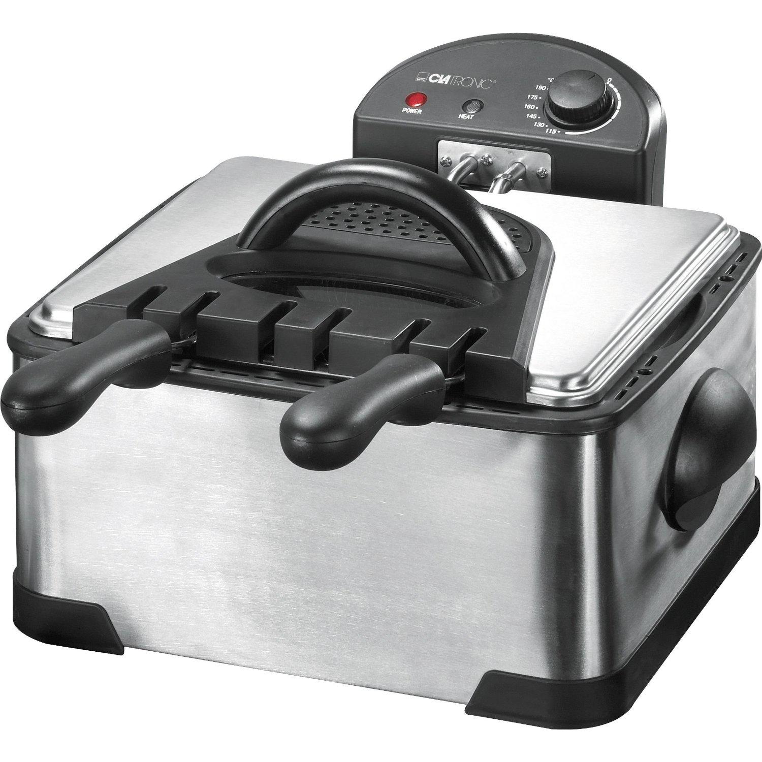Clatronic Fr 3195, Fritteuse, Silber