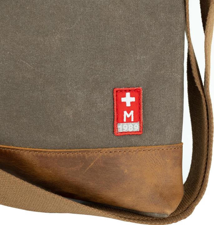 Actual product image Army Shop #8 Shoulder bag made from waxed army tent fabric
