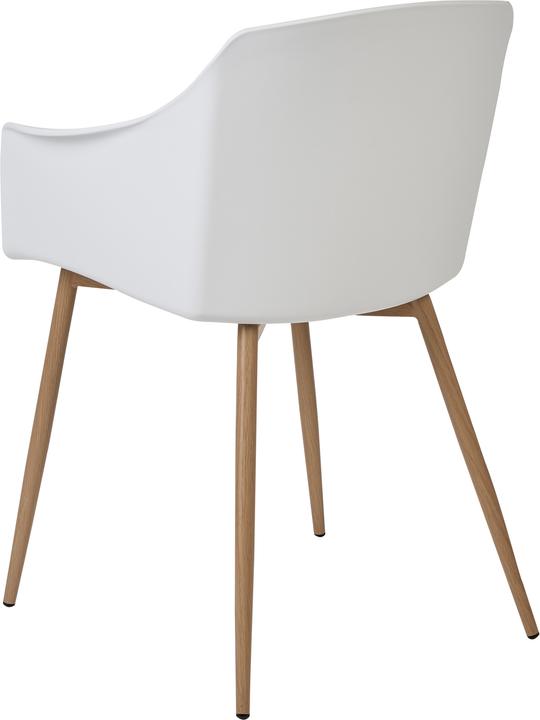 Produktbild Beliani Esszimmerstuhl Kunststoff weiss / heller Holzfarbton 2er Set FONDA II