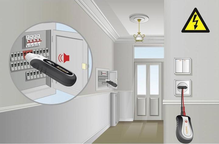 Actual product image Laserliner AC-Tracer cable locator set (CAT III 300V)