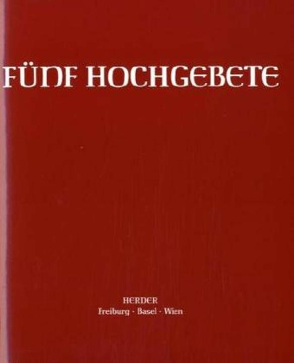 Produktbild Fünf Hochgebete (Deutsch, 1997)