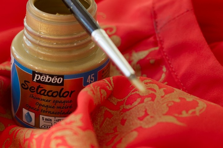 Actual product image Pebeo Setacolor Opaque (Shimmering yellow, 45 ml)