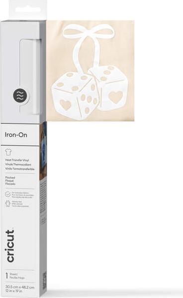 Produktbild Cricut Flocked Iron-On WHITE 30x48cm