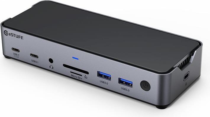 eSTUFF Triple USB-C Docking Station (USB-C, 4 Ports)