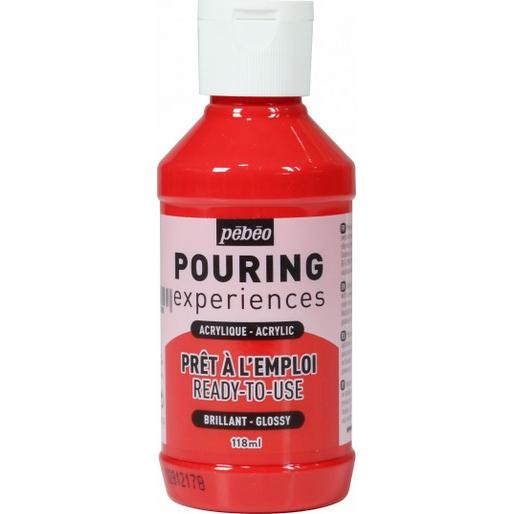 Pebeo, Künstlerfarbe + Bastelfarbe, Pouring Experiences (Magenta, 118 ml)