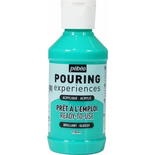 Thumbnail - Pebeo, Künstlerfarbe + Bastelfarbe, Pouring Experiences (Wassergrün, 118 ml)