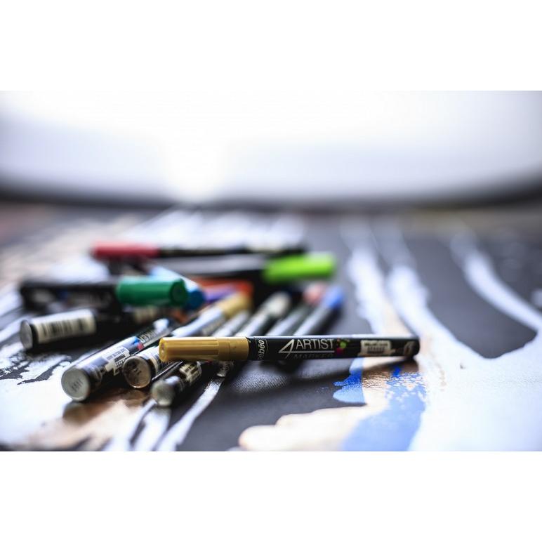 Pebeo, Marker, 4Artist Marker 4mm Rund (Schwarz, 4 mm)