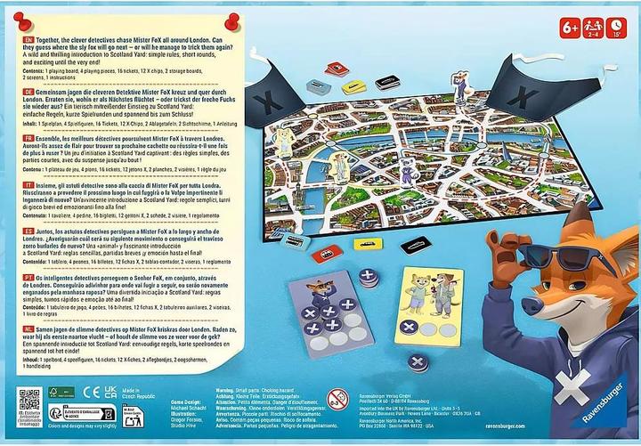 Actual product image Ravensburger Scotland Yard Junior (Dutch, English, French, German, Italian, Portuguese, Spanish, 2 - 4 Players)