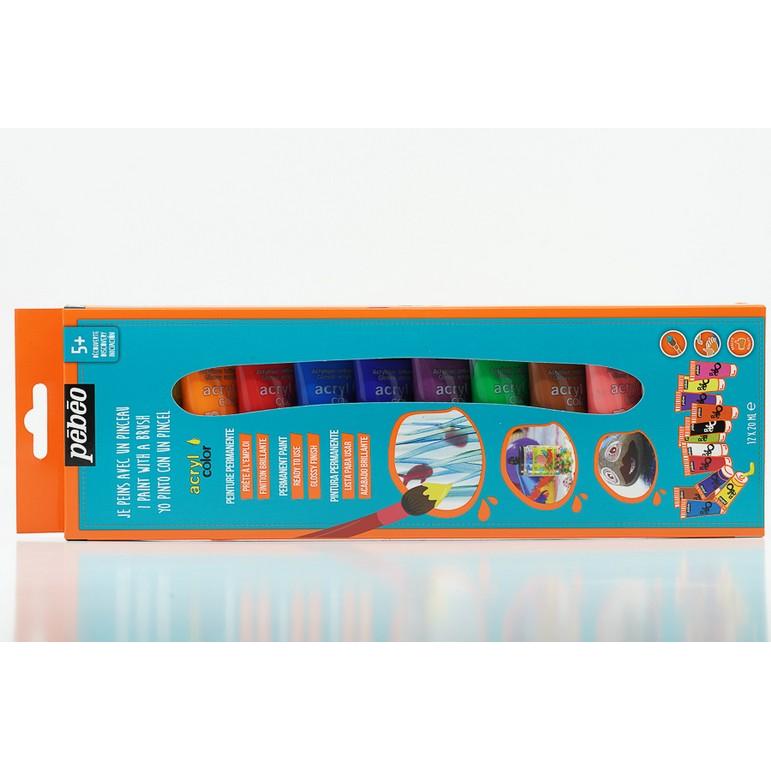 Thumbnail - Pebeo, Künstlerfarbe + Bastelfarbe, Acrylcolor Entdecker-Set 12 Tuben Basic (20 ml)