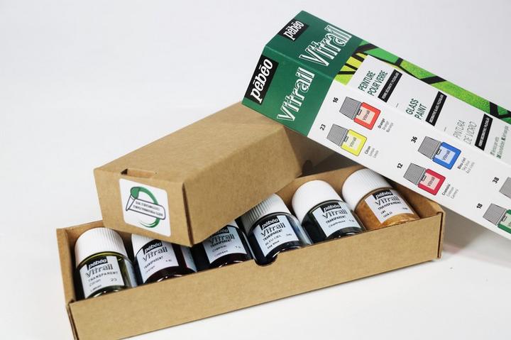 Actual product image Pebeo Set Vitrail Initiation 6 Assorted Bottles (20 ml)