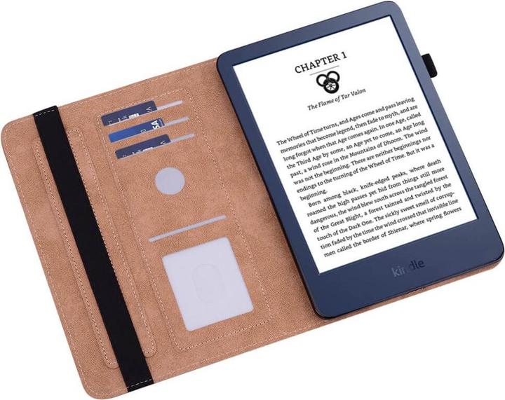 Actual product image Cover-Discount Kindle 2022 (6.0 / 11.Gen) - Case with card holder black