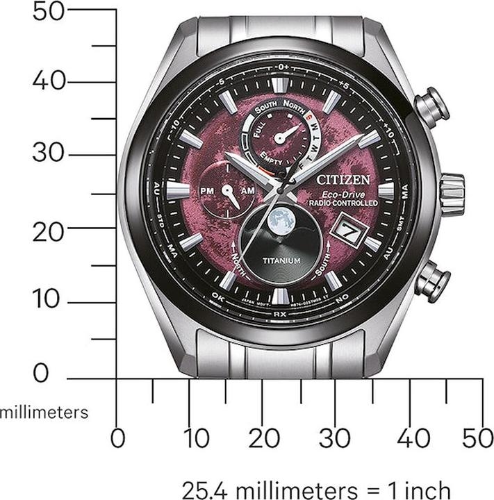 Produktbild Citizen BY1018-80X Eco-Drive Mondphase Titanium Funkuhr 43mm 10ATM (Mondphasenuhr, Funkuhr, 43 mm)