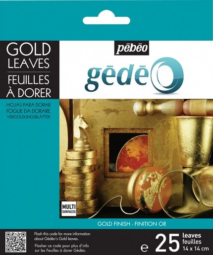 Actual product image Pebeo Gédéo Pack Of 25 Gilding Leaves Gold Finish (Gold finish)
