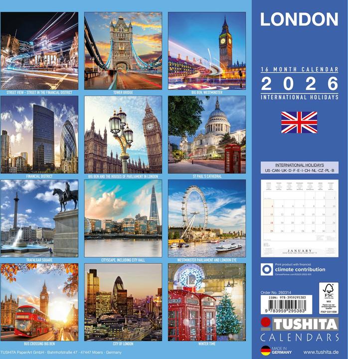 Produktbild London 2026 (30 x 30 cm)