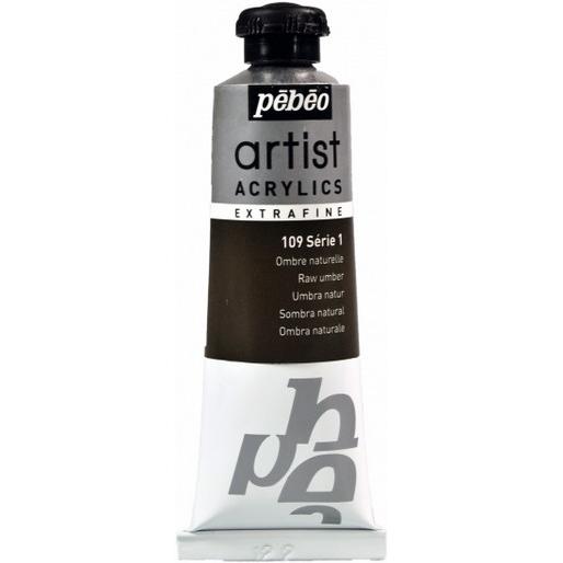 Pebeo, Künstlerfarbe + Bastelfarbe, Artist Acrylics Extrafein Acrylfarben (Umbra Natur, 37 ml)