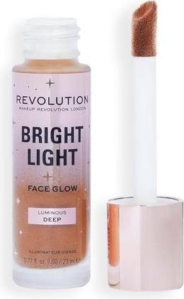 Makeup Revolution Bright Light Face Glow Brightening Skin Tint Radiant Finish Luminous Deep (Luminous Deep)