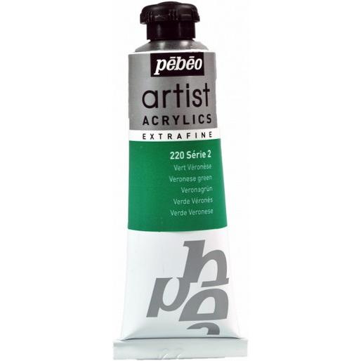 Pebeo, Künstlerfarbe + Bastelfarbe, Artist Acrylics Extrafein Acrylfarben (Veronagrün, 37 ml)