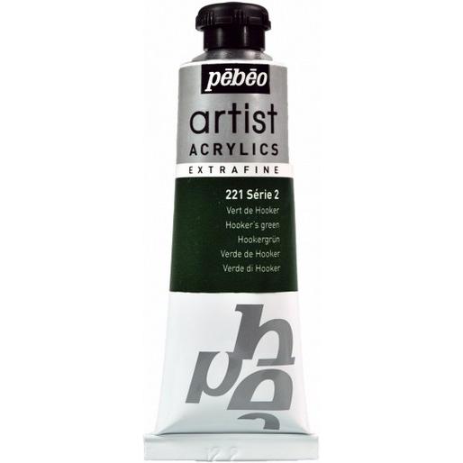Thumbnail - Pebeo, Künstlerfarbe + Bastelfarbe, Artist Acrylics Extrafein Acrylfarben (Hookergrün, 37 ml)