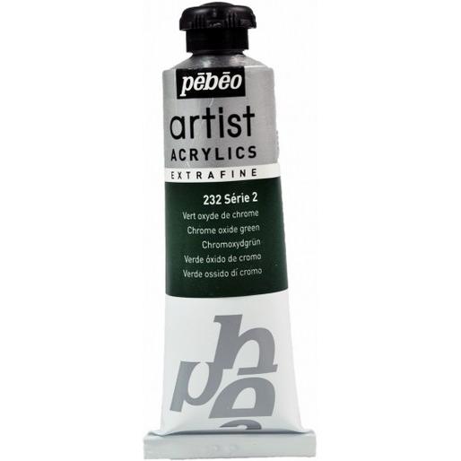 Pebeo, Künstlerfarbe + Bastelfarbe, Artist Acrylics Extrafein Acrylfarben (Chromoxydgrün, 37 ml)