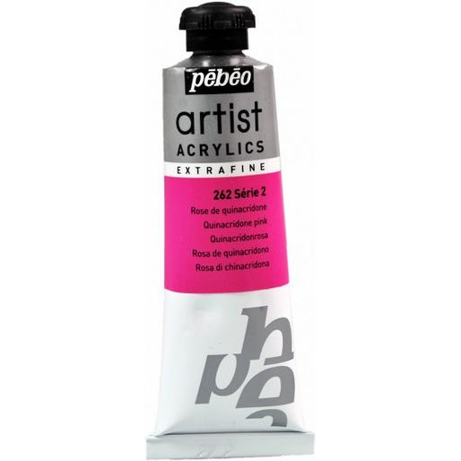 Pebeo, Künstlerfarbe + Bastelfarbe, Artist Acrylics Extrafein Acrylfarben (Quinacridonrosa, 37 ml)