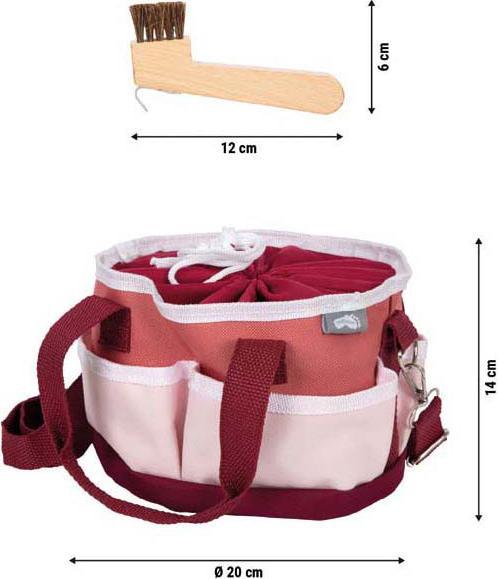 Image du produit small foot Pferdepflegeset mit Tasche rot