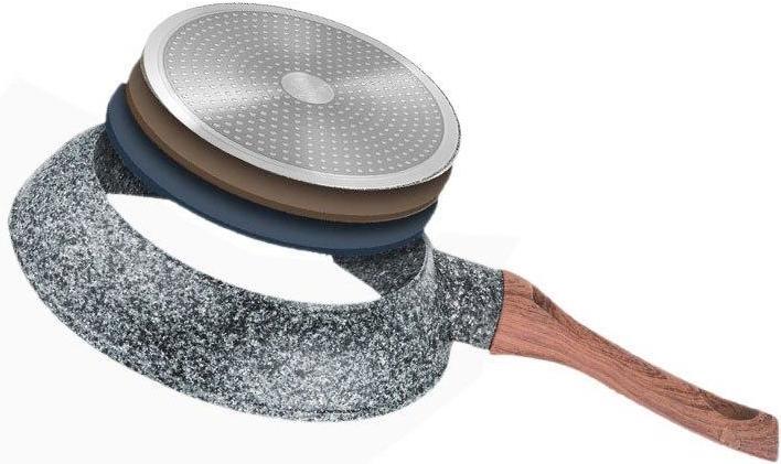 Produktbild Kinghoff GRANITE FRY 28cm GRANIT WOOD KH-1029 (28 cm, Aluminiumguss)