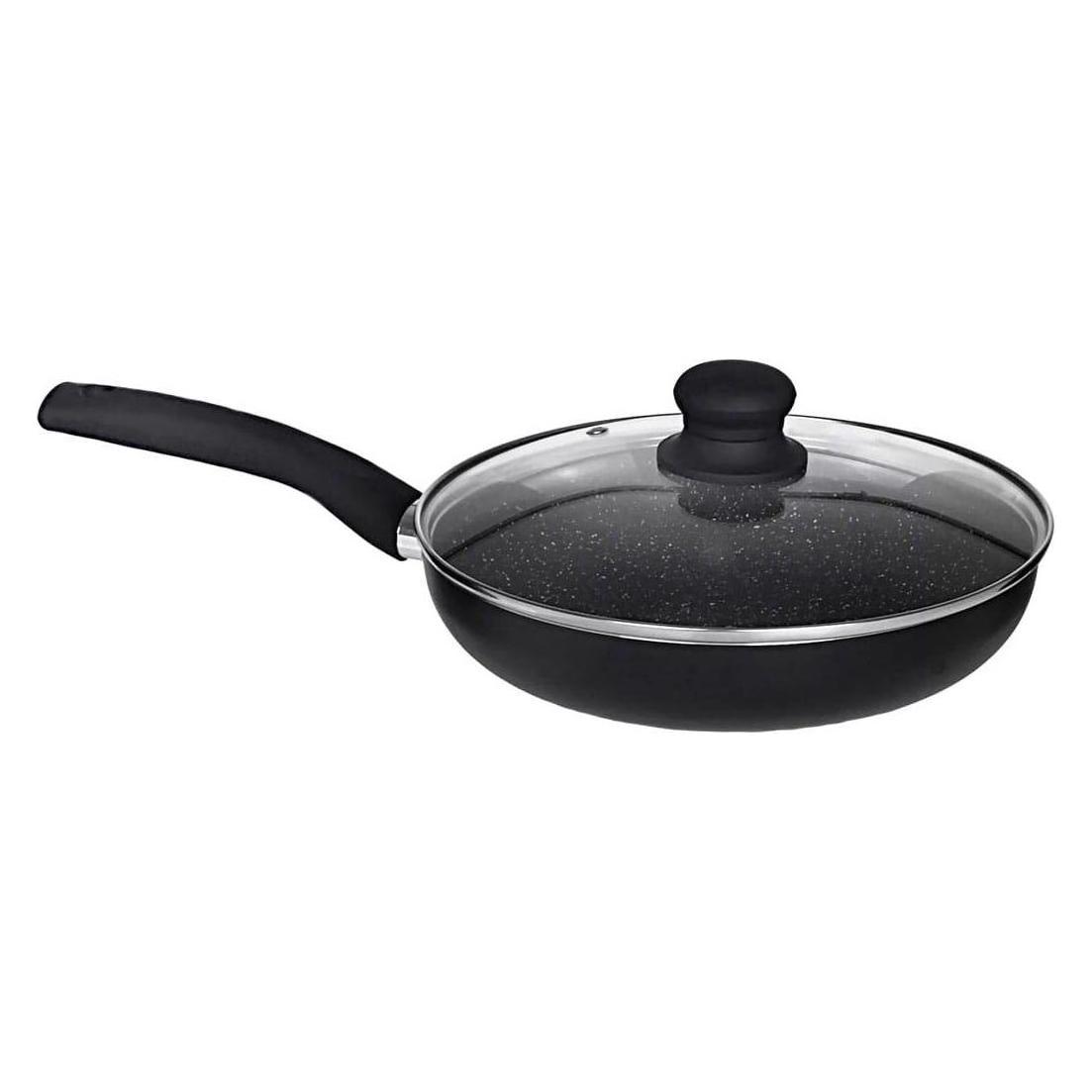 Kinghoff Marble Fryer 24cm Kh-3957, Pan + Steelpan, Zwart