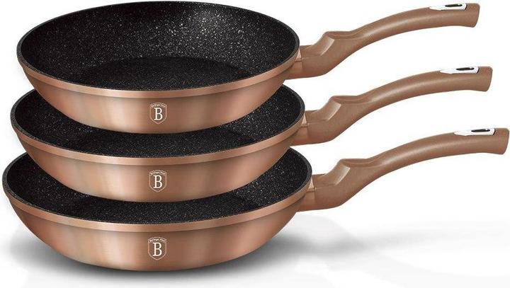 Produktbild BerlingerHaus Granite frying pan set 3pcs 20/24 / 28CM METALLIC LINE ROSE GOLD BH-1278