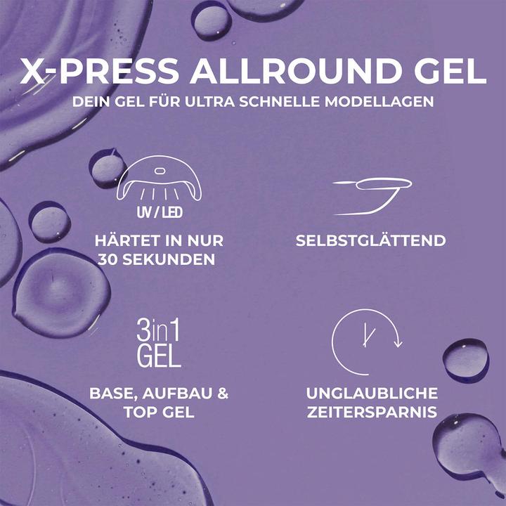 Produktbild Juliana Nails X-press Allround Gel - 30 Sec. - Clear (UV-Gel Lack)