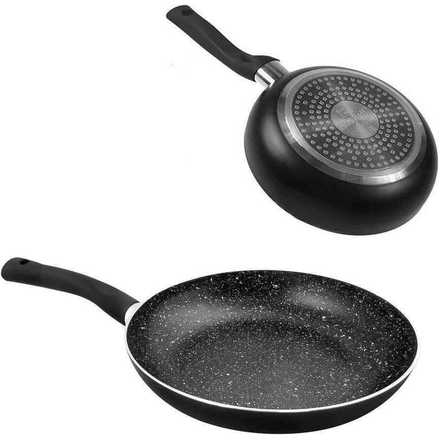 Kinghoff Nero Padella Con Rivestimento In Marmo Marmo 26 Cm Kh-3982, Padella + Pentola,