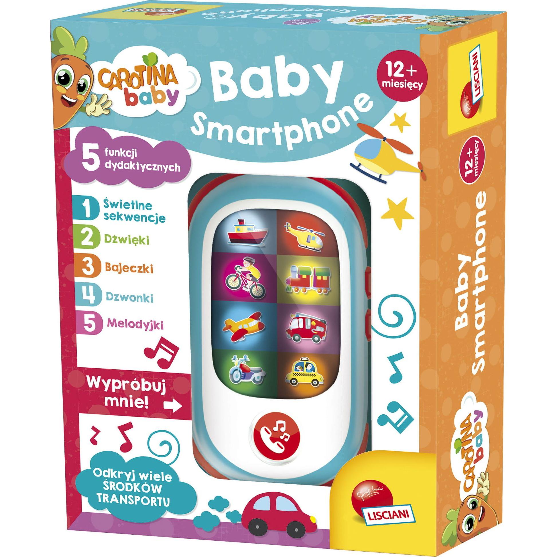 Lisciani, Babyphone, Carotina Elektronisches Baby-Smartphone (Babyphone mit Kamera)