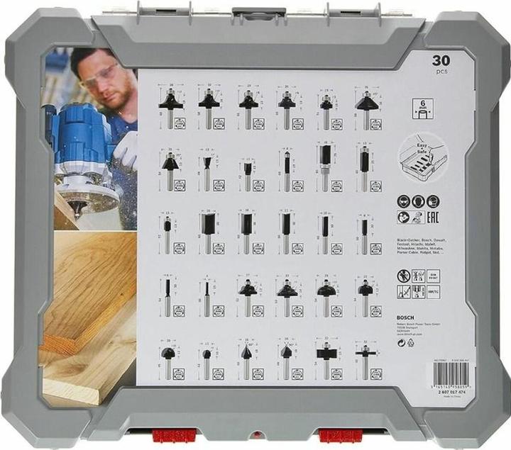 Produktbild Bosch Professional Zubehör 30-teiliges Fräser-Set, 6-mm-Schaft für Handfräsen