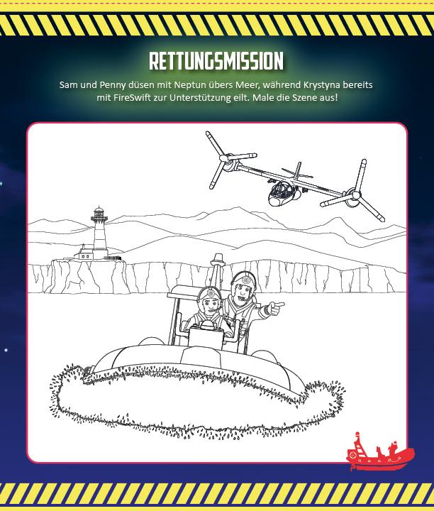 Actual product image Panini Feuerwehrmann Sam: Der grosse Glow-in-the-Dark Stickerspass: Stickern - Rätseln - Ausmalen