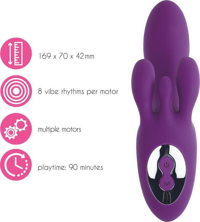 Productafbeelding FeelzToys TriVibe G-Spot Vibrator met Clitorale & Labia Stimulatie Purpl