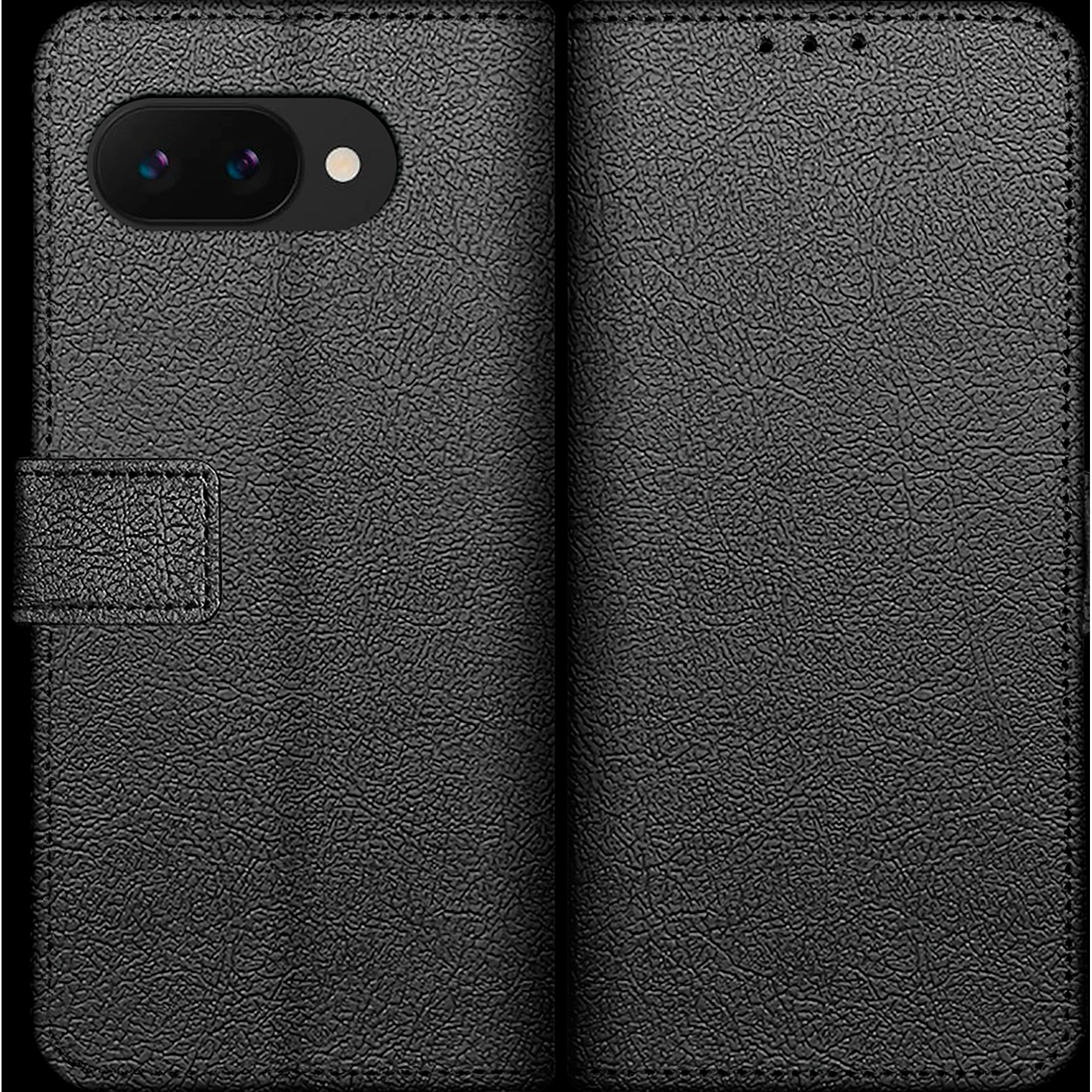 Cazy Book Case Hülle klappbar klassisch (Google Pixel 9a), Smartphone Hülle, Schwarz