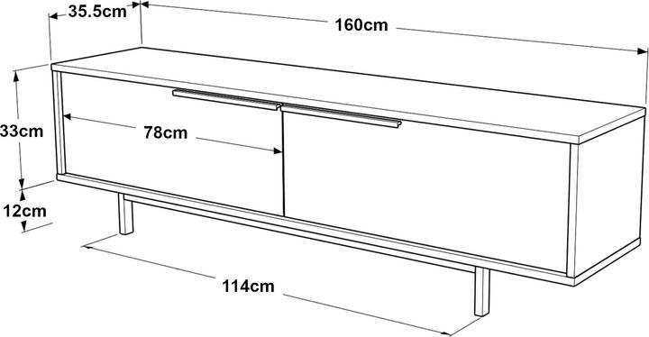 Actual product image En.Casa Voss (160 x 35.5 x 45 cm)