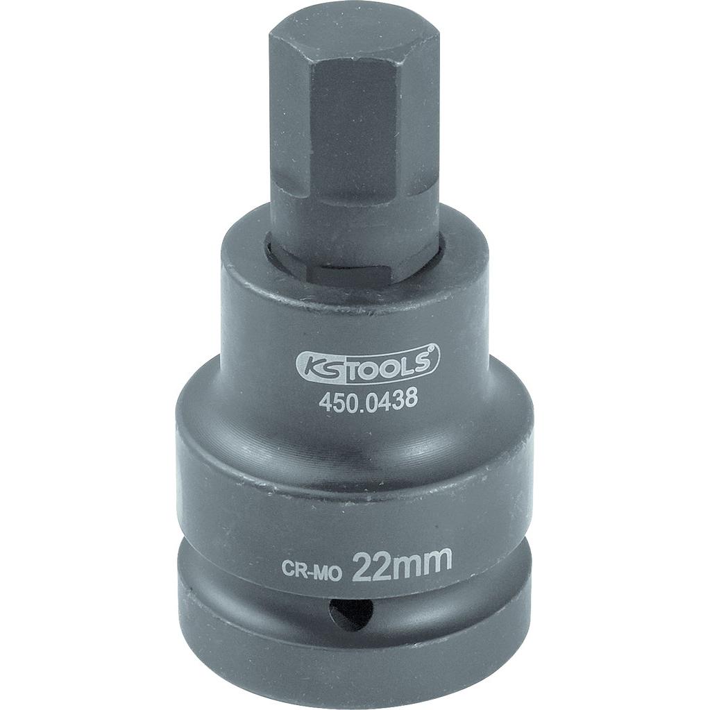 KS Tools, Steckschlüssel + Stecknuss, 1" Kraft-Bit-Stecknuss Innensechskant