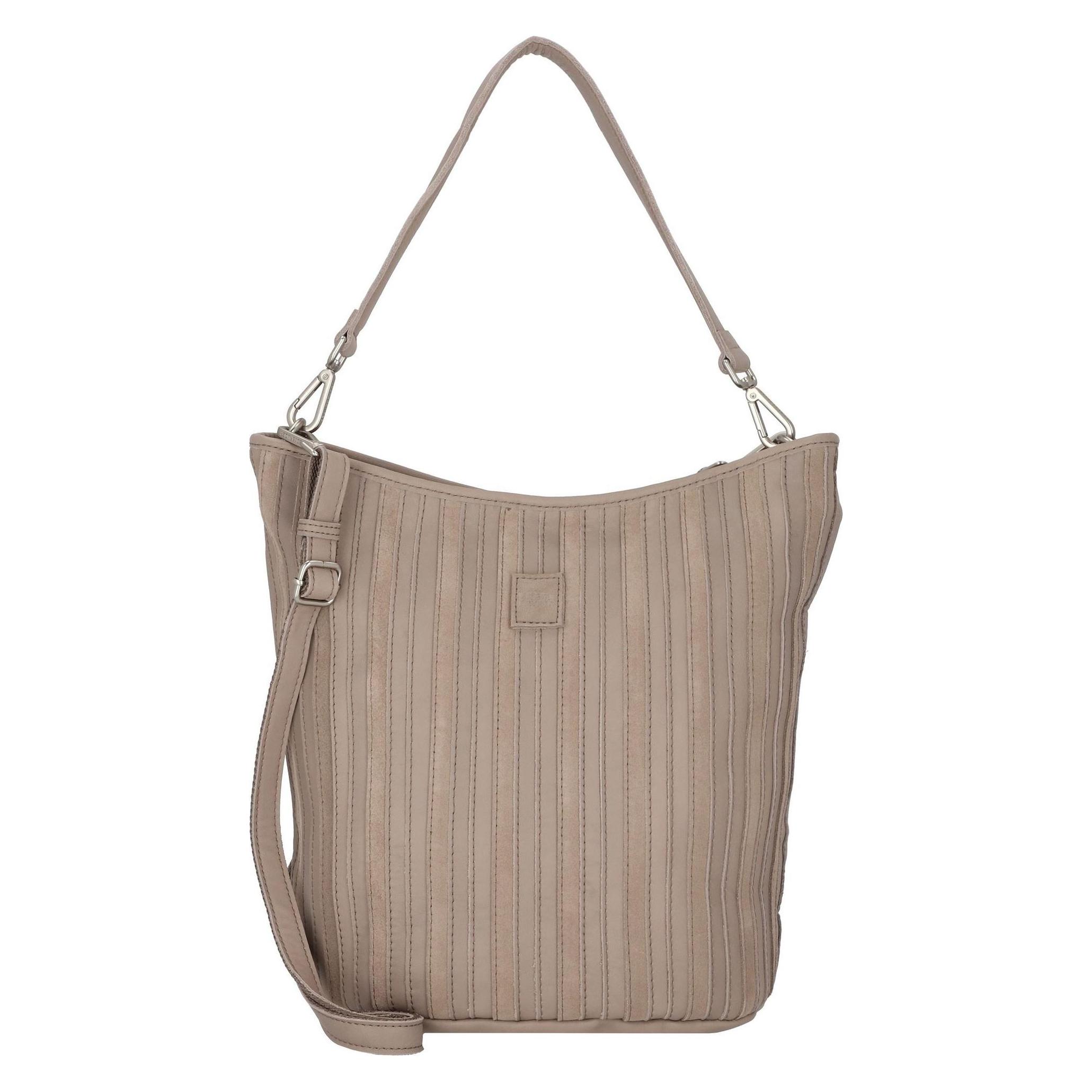 FredsBruder, Handtasche, Ravi Schultertasche Leder 27 Cm, Grau