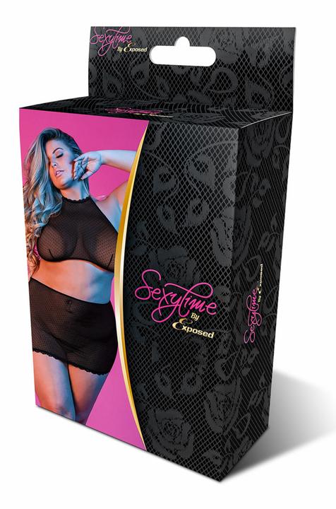 Produktbild Magic Silk Polka Dot Mesh Halter & Skirt Set (XXL)