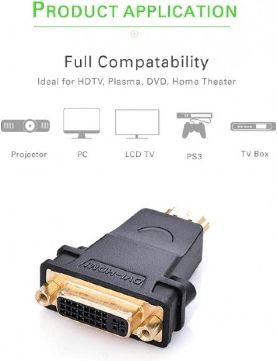 Produktbild Ugreen DVI / HDMI Adapter HDMI Stecker DVI Buchse 24+1 pol (HDMI)