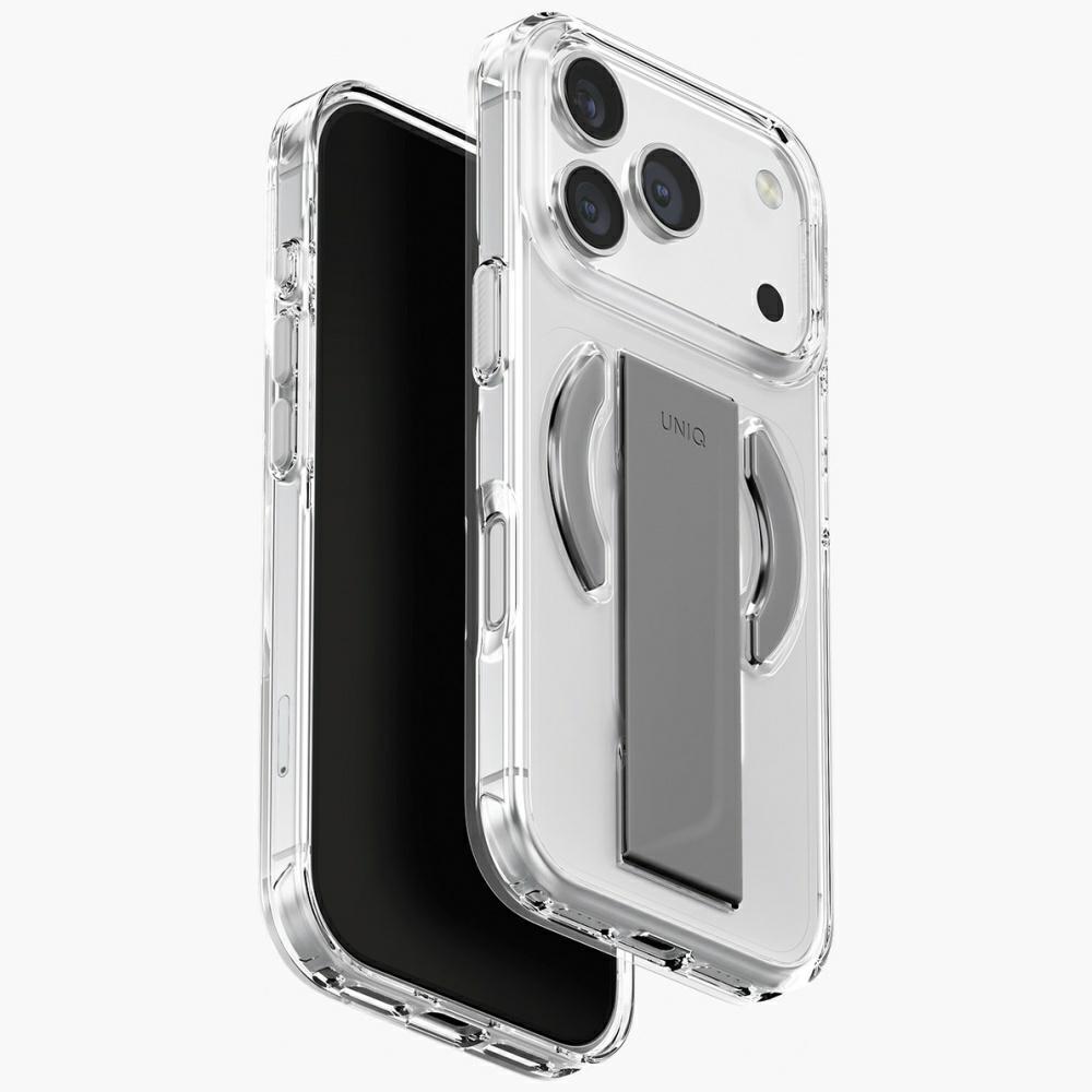 Uniq Custodia Heldro Air per iPhone 17 Pro con ricarica Magclick Trasparente (Apple iPhone 17 Pro), Cover smartphone, Trasparente