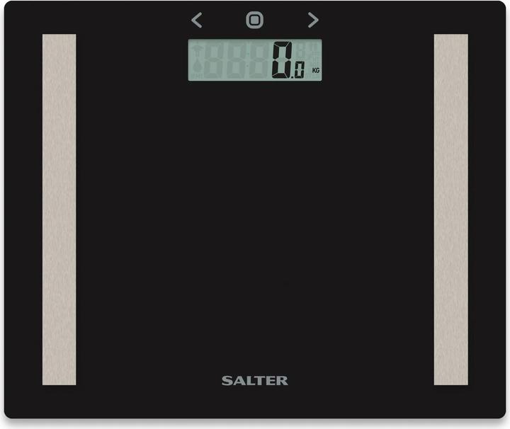 Actual product image Salter Scales 9113 BK3R Compact Glass Analyzer Bathroom Scales - Black (150 kg)
