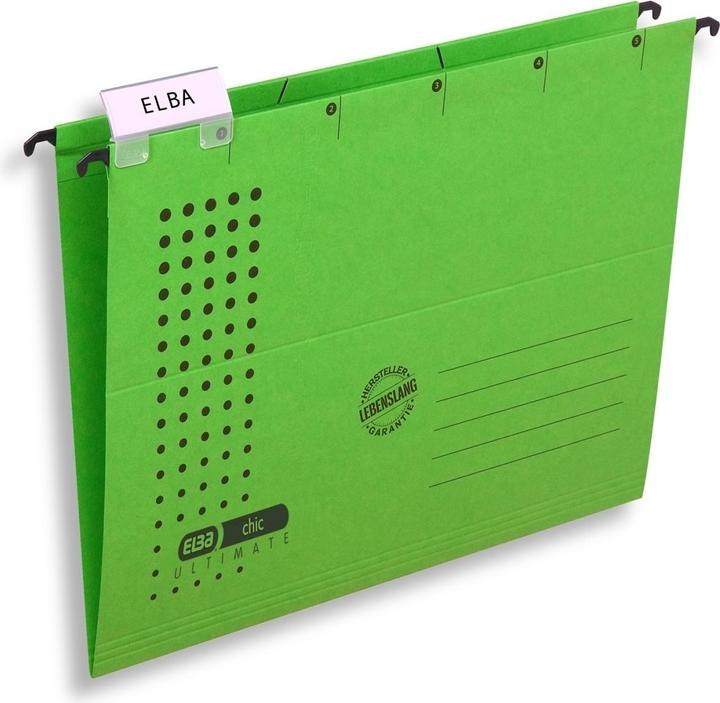 Produktbild Elba chic ULTIMATE Pappe Grün Aktendeckel (A4, 5x)
