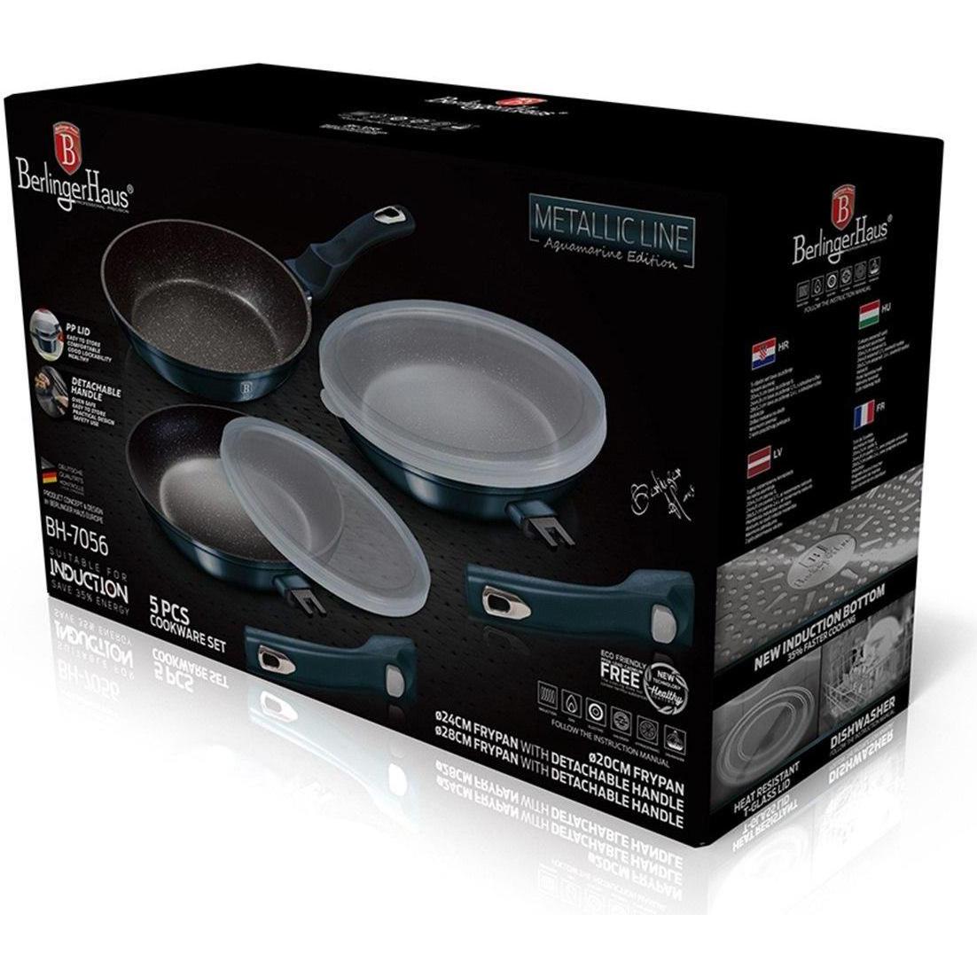 Thumbnail - BerlingerHaus 3 Pans set, Pfanne + Kochtopf, Blau