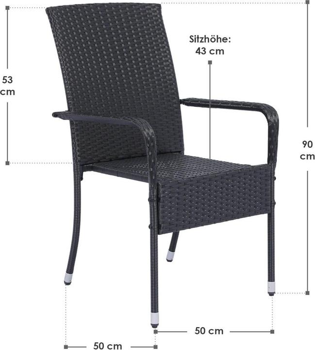 Produktbild Juskys Gartenstühle Yoro