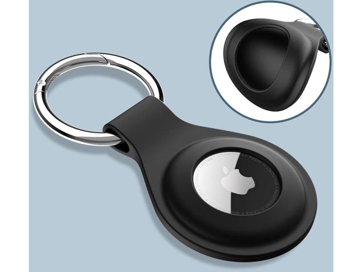 Productafbeelding Screenguard Apple Airtag Liquid siliconen hoesje met sleutelhanger