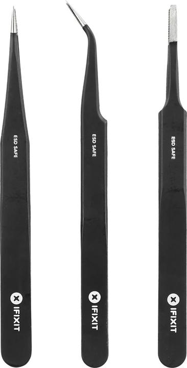Actual product image iFixit EU145060-2 - Gripping Tool - Tweezers - 3 Tweezers - Black/Blue - 3 Tool -