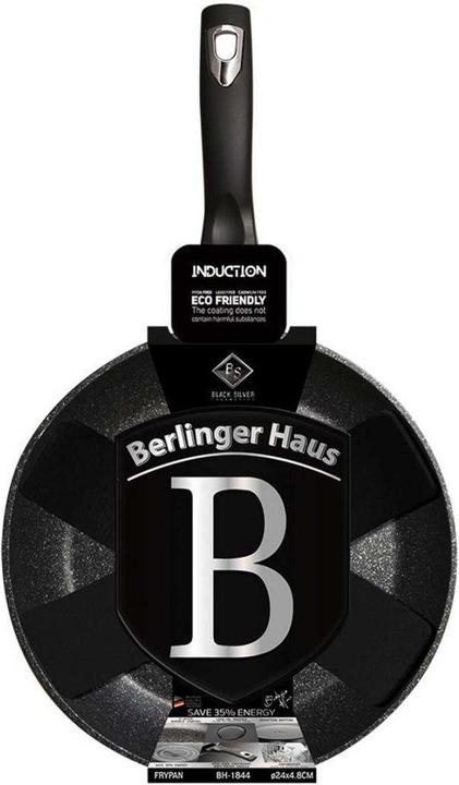 Produktbild BerlingerHaus GRANITE FRY 24cm Black Silver BH-1844 (Bratpfanne, Aluminium, 24 x 5 cm)