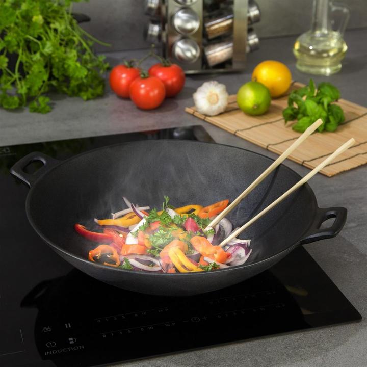 Actual product image Kinghoff Cast iron frying pan 31cm KH-1109 INDUCTION (Frying pan, Cast iron, 31 x 8.30 cm)